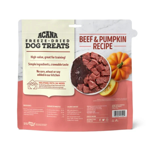 Acana Singles Freeze-Dried Dog Treats - Beef & Pumpkin - Image 4