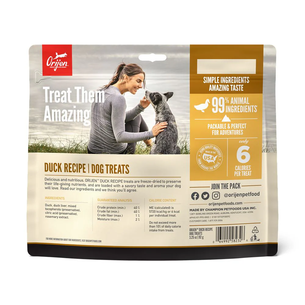 Orijen Free-Run Duck Freeze-Dried Dog Treats - Image 2