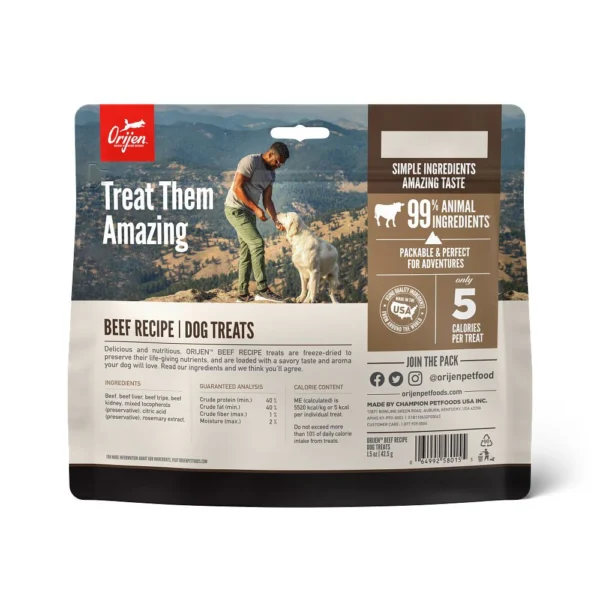 Orijen Ranch Raised Beef Freeze-Dried Dog Treats - Image 5