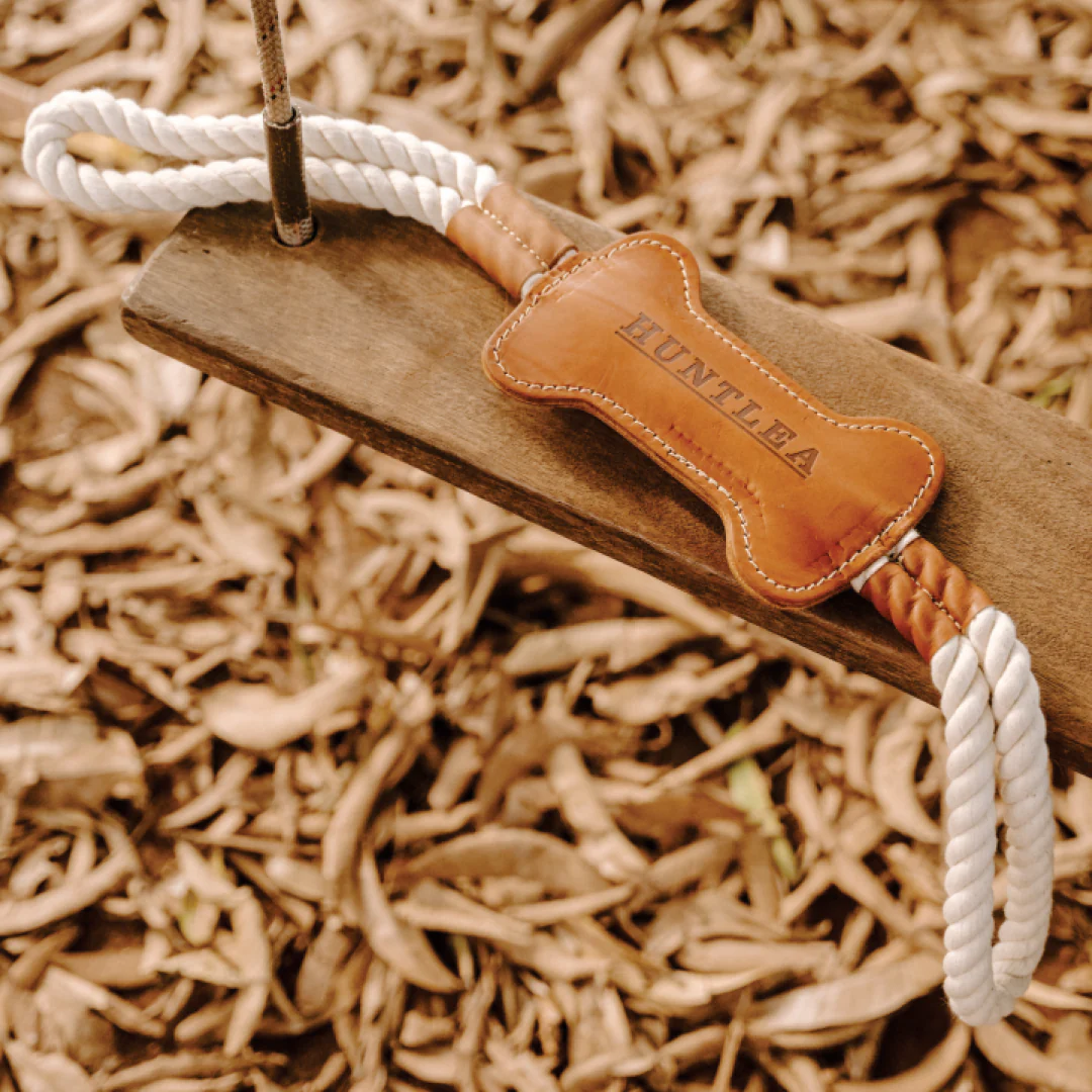 Huntlea Dog Tug Toy with Leather Bone Centre - Image 4