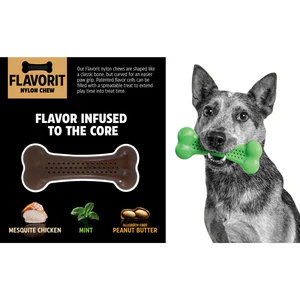 Pet Qwerks Mint Wood Flavorit Nylon Dog Chew - Image 2